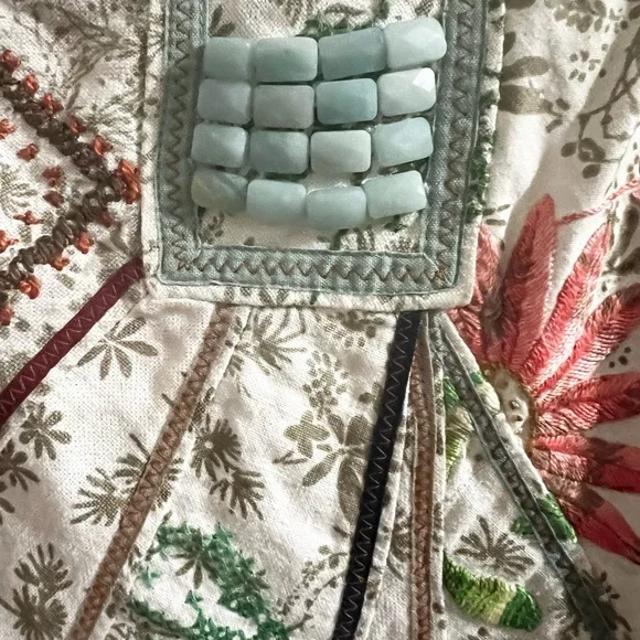 Burning Torch Anthropologie Floral Patterned Fabric - Picture 4 of 8